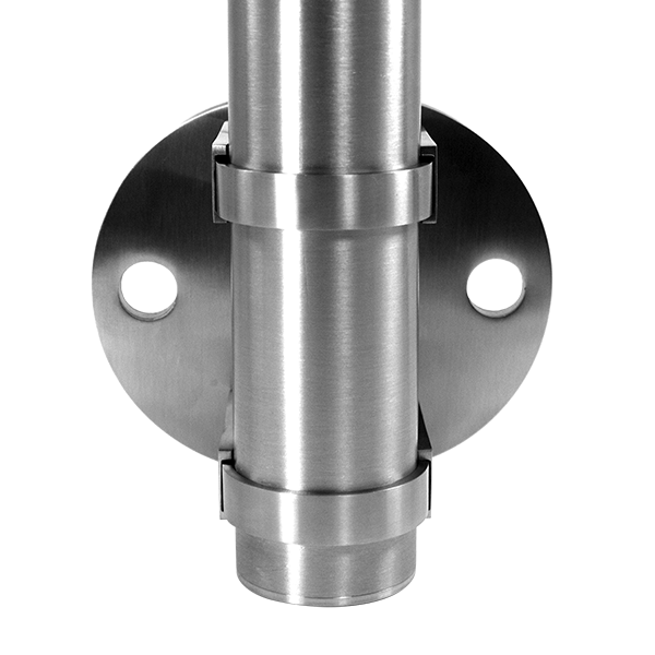 V2A Wandanker rund, für Rohr 42,4 mm, mit Klemmfunktion-3