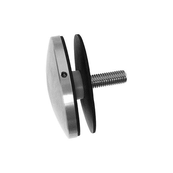 V2A Punkthalter Oberteil gewölbt, Durchmesser 72 mm-0
