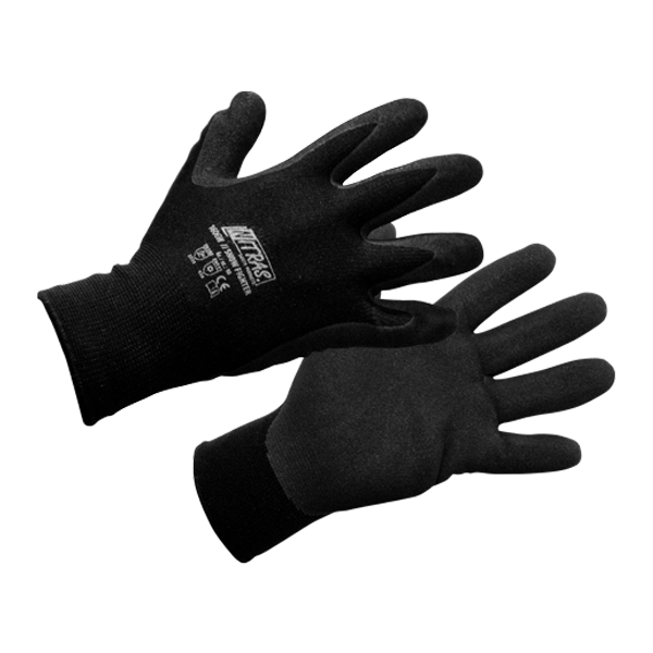 Winter nylon work glove with PU coating