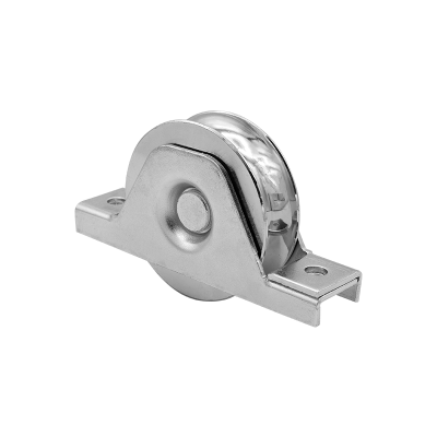Stahl Laufrolle mit U-Profil und Halter | Ø 78 mm x 24 mm-0