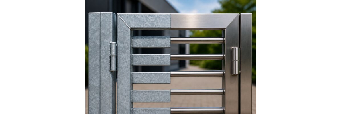 Edelstahl oder verzinkter Stahl – welches Material eignet sich besser im Torbau? - Edelstahl oder verzinkter Stahl? Materialvergleich für den Torbau