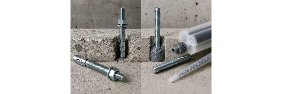 Bolzenanker oder Injektionsmörtel - welche Befestigung ist besser? - Bolzenanker oder Injektionsmörtel: Welche Befestigung?
