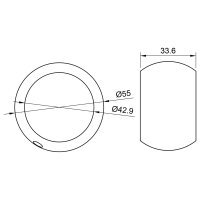 Verbindungsring | gewölbt | für Rohr Ø...