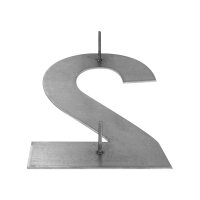 Hausnummer "2" | groß | Edelstahl