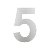 Hausnummer "5" | groß | Edelstahl
