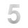 Hausnummer "5" | groß | Edelstahl
