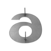 Hausnummer "6" | groß | Edelstahl