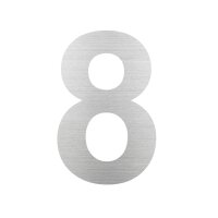 Hausnummer "8" | groß | Edelstahl