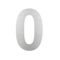 Hausnummer "0" | groß | Edelstahl