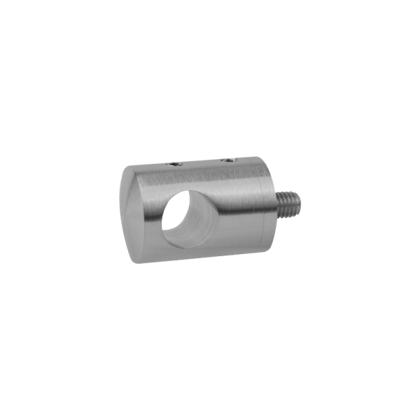 Querstabhalter | Ø 28 mm | Abstand 25 mm | Flachanschluss | Lochung Ø 16,2 mm | Edelstahl