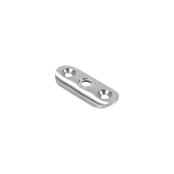 Rohranschlussplatte | 25 x 63 | für Rohr Ø 42,4 mm | Lochungen gesenkt | Edelstahl