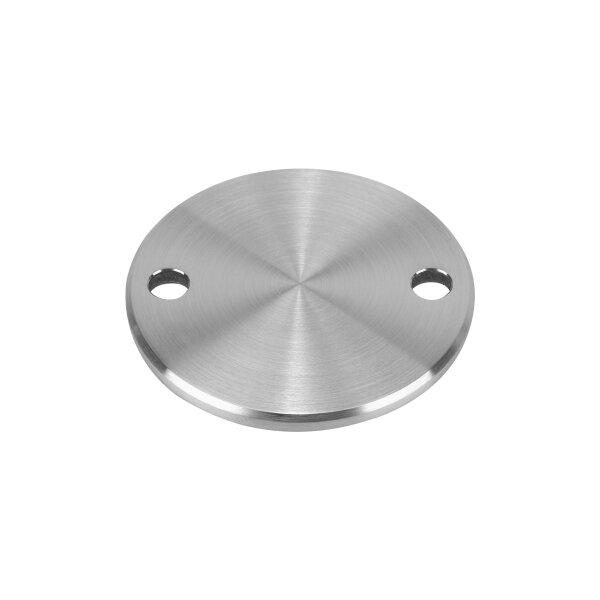 Ronde | Ø 100 x 6 mm | 2 x gelocht (Ø 11 mm) | Kante gefast | Edelstahl