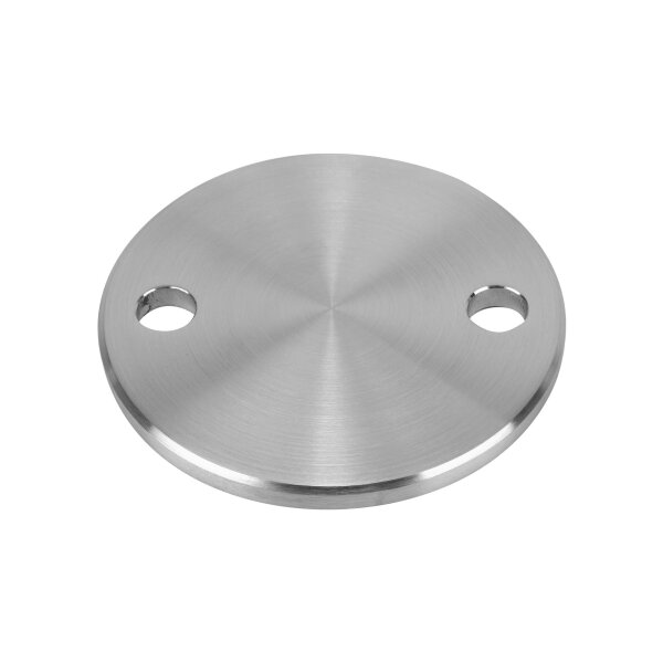 Ronde | Ø 120 x 8 mm | 2 x gelocht (Ø 15 mm) | Kante gefast | Edelstahl