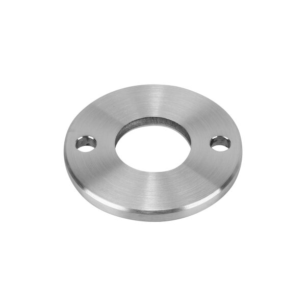 Ronde | Ø 100 x 8 mm | 2 x gelocht (Ø 11 mm) + Mittelloch (Ø 42,7 mm) | Kante gefast | Edelstahl