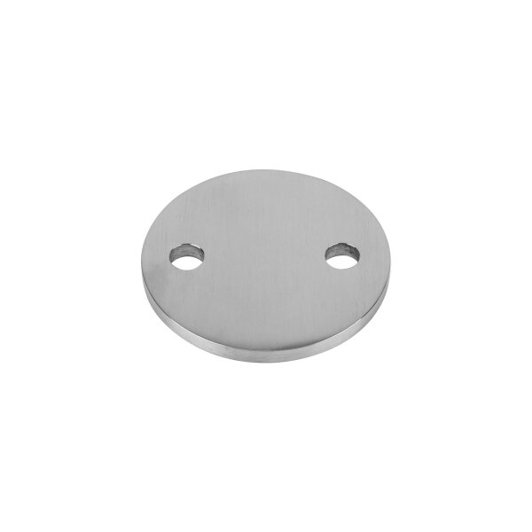 Ronde | Ø 80 x 6 mm | 2 x gelocht (Ø 11 mm) | Edelstahl
