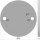 Ronde | Ø 150 x 8 mm | 2 x gelocht (Ø 15 mm) | Edelstahl