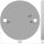 Ronde | Ø 150 x 10 mm | 2 x gelocht (Ø 15 mm) | Edelstahl