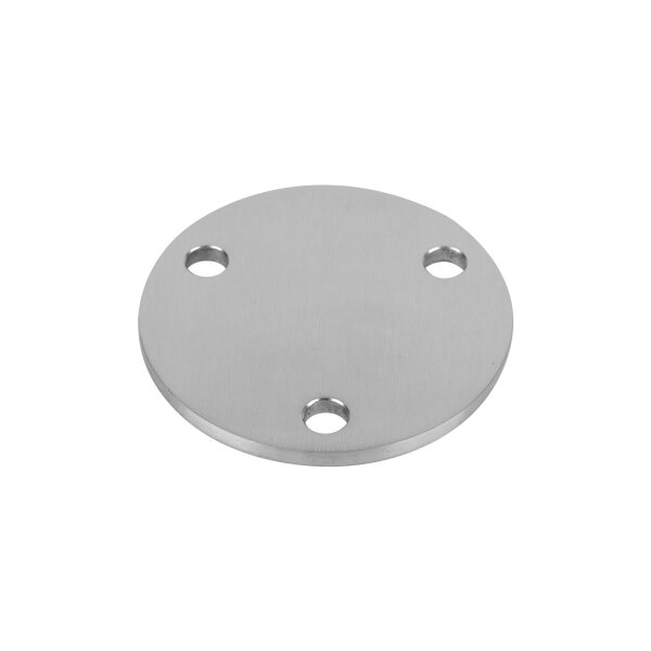 Ronde | Ø 100 x 6 mm | 3 x gelocht (Ø 11 mm) | Edelstahl