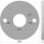 Ronde | Ø 100 x 6 mm | 2 x gelocht (Ø 11 mm) + Mittelloch (Ø 34 mm) | Edelstahl
