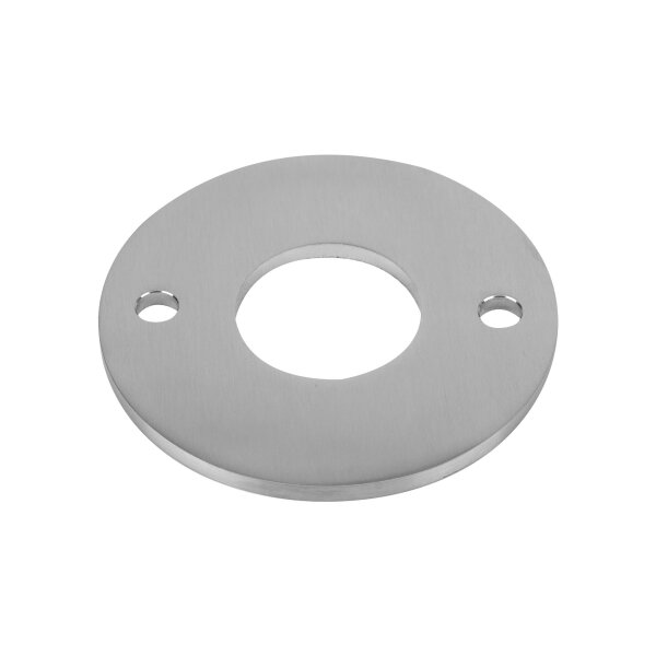 Ronde | Ø 120 x 6 mm | 2 x gelocht (Ø 11 mm) + Mittelloch (Ø 48,6 mm) | Edelstahl