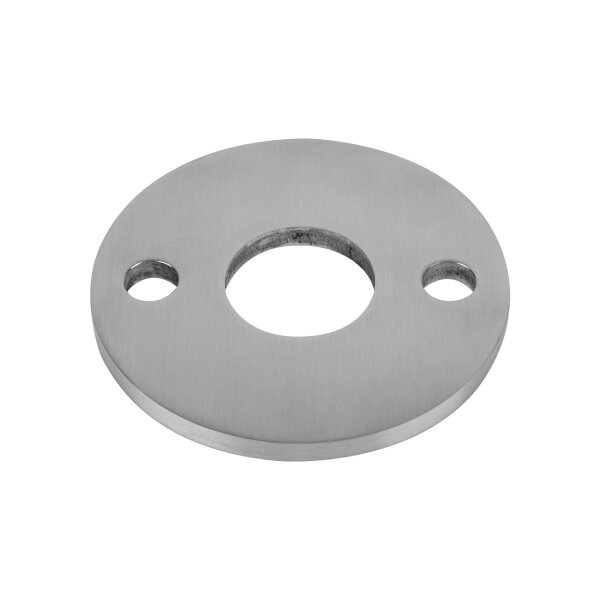 Ronde | Ø 120 x 8 mm | 2 x gelocht (Ø 15 mm) + Mittelloch (Ø 42,7 mm) | Edelstahl