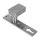 Knauf | fest | mit Drückerschild (32 x 156 x 6 mm) | eckig | Edelstahl