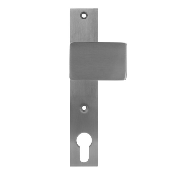 Knauf | fest | mit Drückerschild (32 x 180 x 6 mm) | eckig | Edelstahl