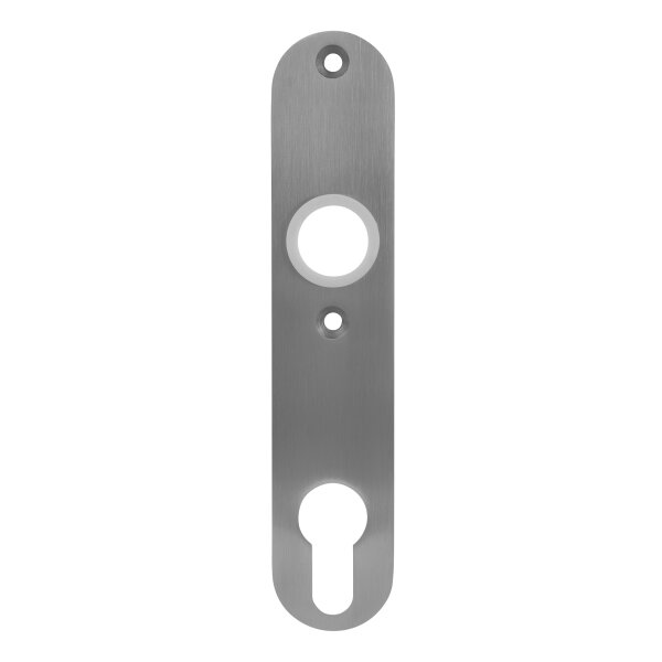 Drückerschild | rund | 32 x 156 x 6 mm | Entfernung: 72 mm | Schraubenabstand: 67 mm | Edelstahl