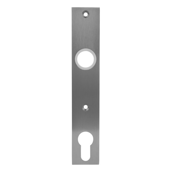 Drückerschild | eckig | 32 x 180 x 6 mm | Entfernung: 92 mm | Schraubenabstand: 105 mm | Edelstahl