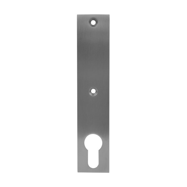 Drückerschild | eckig | 32 x 156 x 6 mm | BLIND | Schraubenabstand: 67 mm | Edelstahl