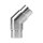 Steckecke | 135 Grad | für Rohr Ø 42,4 x 2 mm | Edelstahl