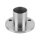 Wandplatte | Ø 80 x 6 mm | mit Stutzen für Rohr Ø 42,4 x 2 mm | Edelstahl