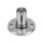 Bodenplatte | Ø 105 x 8 mm | mit Klemmanschluss für Rohr Ø 42,4 x 2 mm | 2 x gelocht (Ø 13 mm) | Edelstahl
