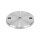 Bodenplatte | Ø 120 x 10 mm | mit Klemmanschluss für Rohr Ø 42,4 x 2 mm | 2 x gelocht (Ø 13 mm) | Edelstahl