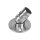 Gelenkverbinder | mit Wandflansch | für Rohr Ø 33,7 x 2 mm | Edelstahl