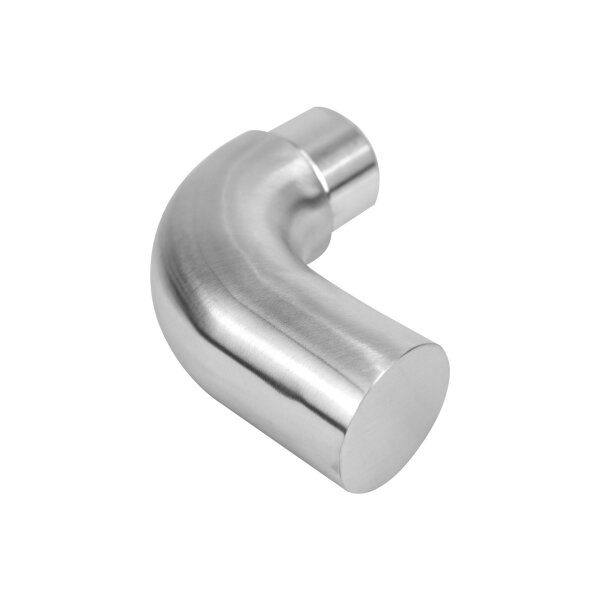 Abschlussbogen | flach | lang | für Rohr Ø 33,7 x 2 mm | geschlossen | Edelstahl