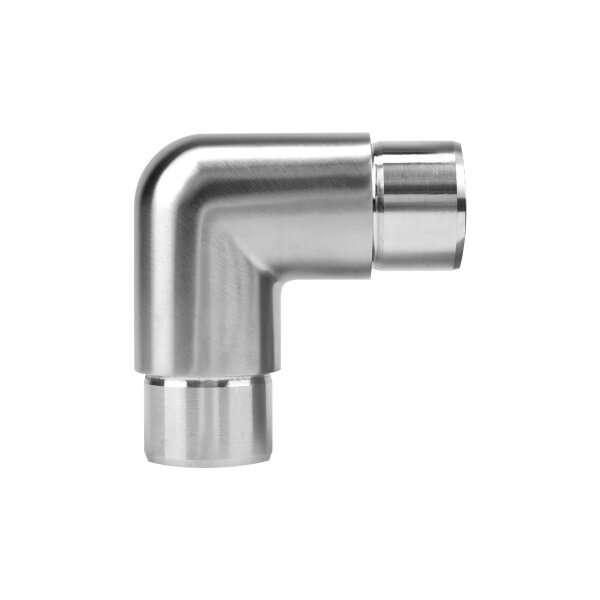 Steckecke | abgerundet | 90 Grad | für Rohr Ø 33,7 x 2 mm | Edelstahl