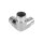 Steckecke | 90 Grad | mit Abgang | für Rohr Ø 33,7 x 2 mm | Edelstahl