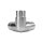 Steckecke | 90 Grad | mit Abgang | für Rohr Ø 33,7 x 2 mm | Edelstahl