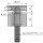 Punkthalter | flach | Ø 22 mm | Flachanschluss | Unterteil 15 mm | Edelstahl