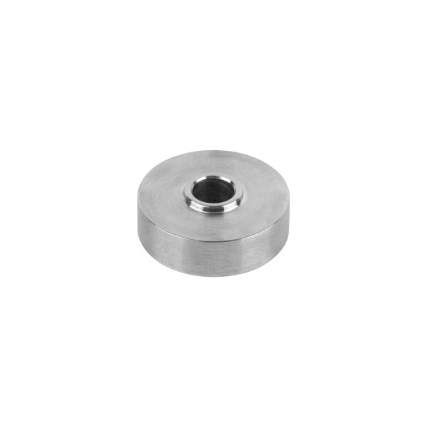 Distanzstück | Ø 22 x 6,5 mm | mit Bohrung (Ø 6,1 mm) | für Punkthalter | Edelstahl