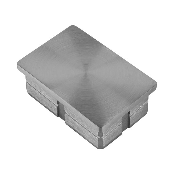 Stopfen | flach | für Rohr 40 x 60 x 2 mm | Edelstahl