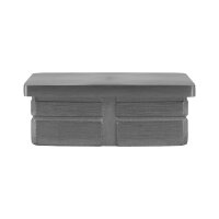 Stopfen | flach | für Rohr 40 x 60 x 2 mm | Edelstahl