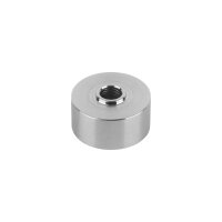 Distanzstück | Ø 22 x 10,5 mm | mit Bohrung (Ø 6,1 mm) | für Punkthalter | Edelstahl