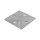 Wandankerplatte | 100 x 100 x 6 mm | 4 x gelocht (10,5 mm) | Edelstahl