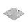Wandankerplatte | 100 x 100 x 6 mm | 4 x gelocht (10,5 mm) | Edelstahl