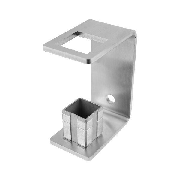 Wandanker | 130 x 60 mm | mit Klebeanschluss für Rohr 40 x 40 mm | Edelstahl