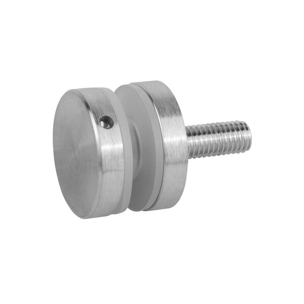 Punkthalter | flach | Ø 30 mm | Flachanschluss | Unterteil 8 mm | Edelstahl
