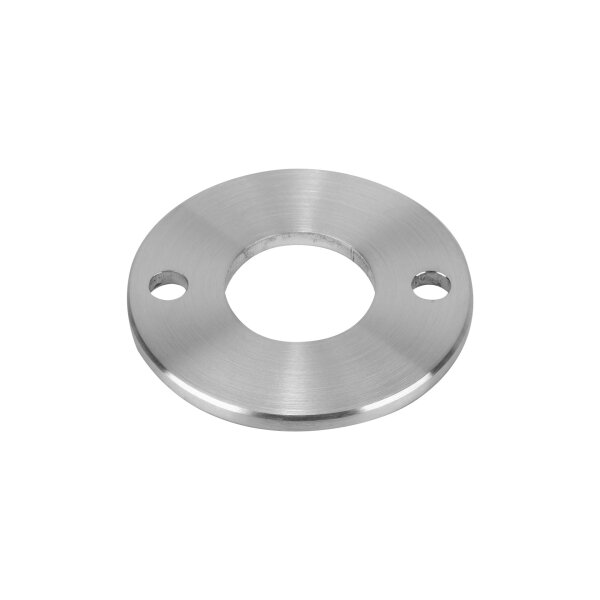 Ronde | Ø 100 x 6 mm | 2 x gelocht (Ø 11 mm) + Mittelloch (Ø 42,7 mm) | Kante gefast | V4A