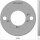 Ronde | Ø 100 x 6 mm | 2 x gelocht (Ø 11 mm) + Mittelloch (Ø 42,7 mm) | Kante gefast | V4A